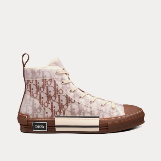 Dior Baskets montantes en toile Oblique B23 Coffee – 35