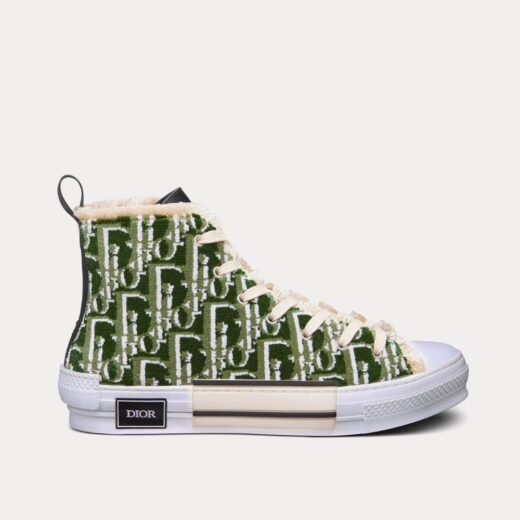 Dior Baskets montantes B23 Olive Dior Oblique Tapestry – 35