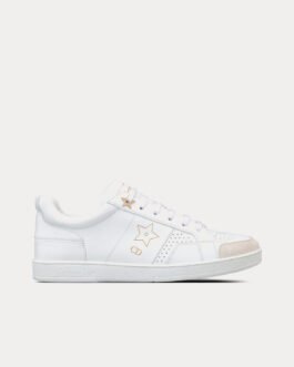 Baskets basses Dior Star en cuir de veau et daim blanc