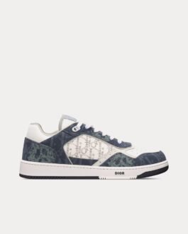 Baskets basses Dior Tears Denim B27 en denim bleu Dior Oblique et Peace Sign