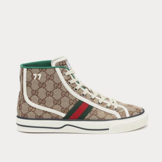 Gucci Baskets montantes beiges Tennis 1977