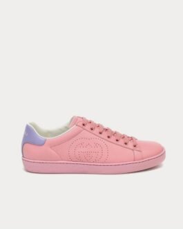 Baskets basses Gucci New Ace en cuir Wild Rose