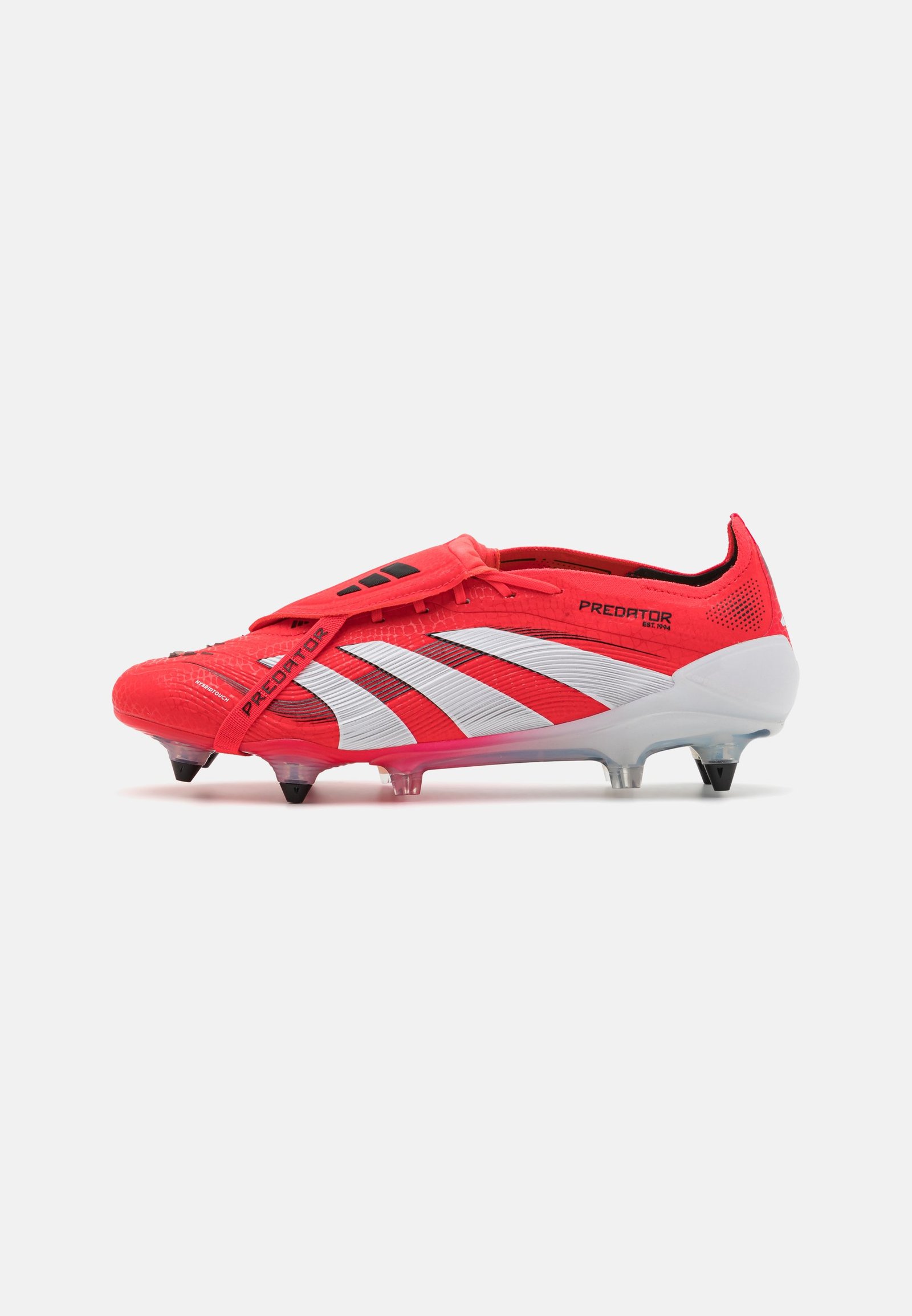 PREDATOR ELITE FOLD-OVER TONGUE SOFT GROUND - Chaussures de football pour terrain gras - lucid red/footwear white/core black