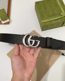 Ceinture en cuir Marmont avec boucle brillante