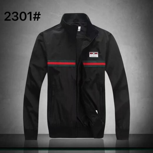Gucci Blouson aviateur zippé bicolore coupe standard