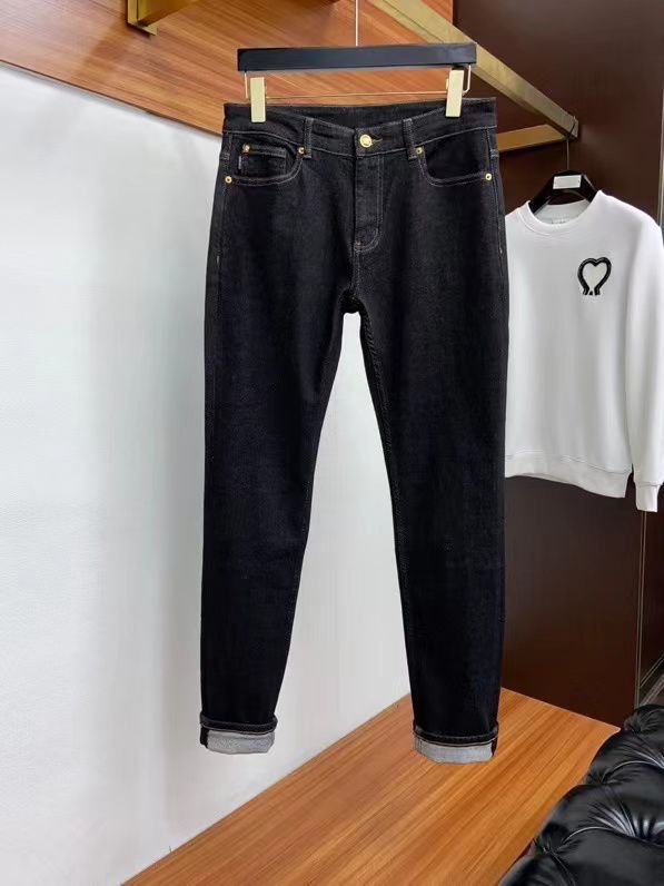 VERSACE || Jean skinny à logo brodé