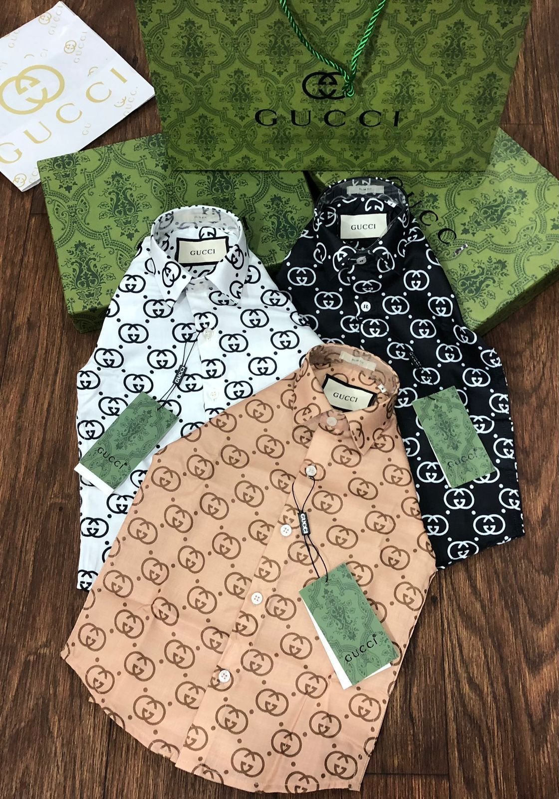 GUCCI || Chemise enfant à logo GG imprimé