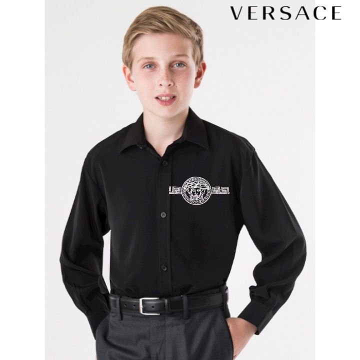 VERSACE || Chemise enfant premium avec logo Medusa