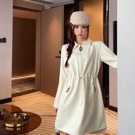 Louis Vuitton Robe élégante à demi-fermeture éclair pour femme