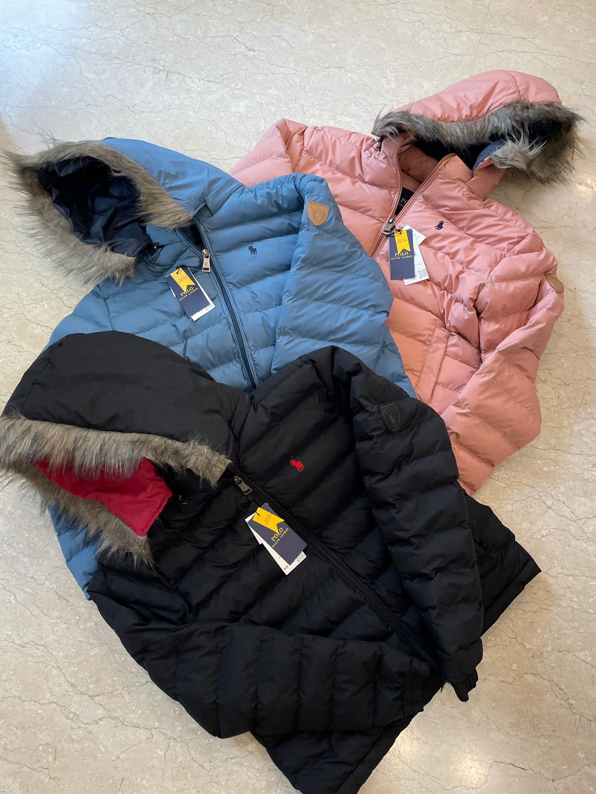 Doudoune Ralph Lauren avec capuche en fourrure