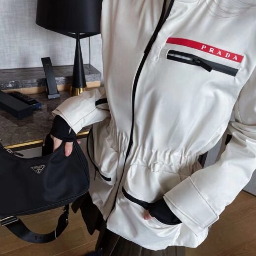 Prada Blouson en popeline technique contrecollée pour elle
