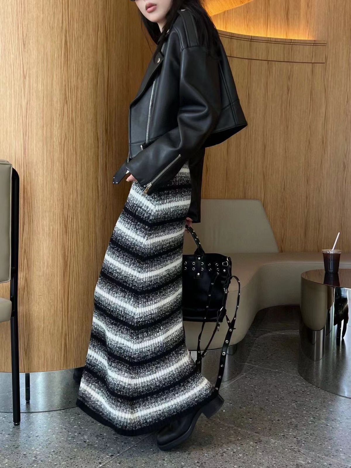 PRADA || Veste en cuir slim pour femme