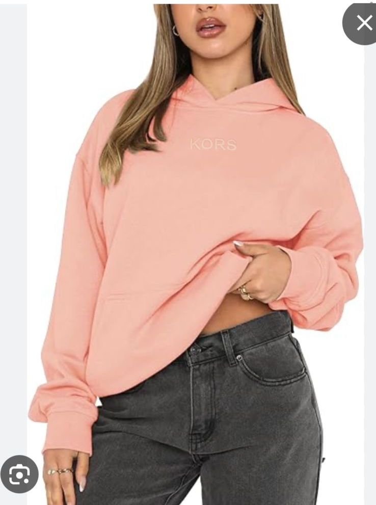 MICHAEL KORS || Sweat-shirt à capuche uni à manches longues pour femme