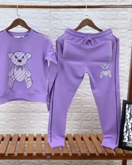 Survêtement premium à imprimé ours pour femme