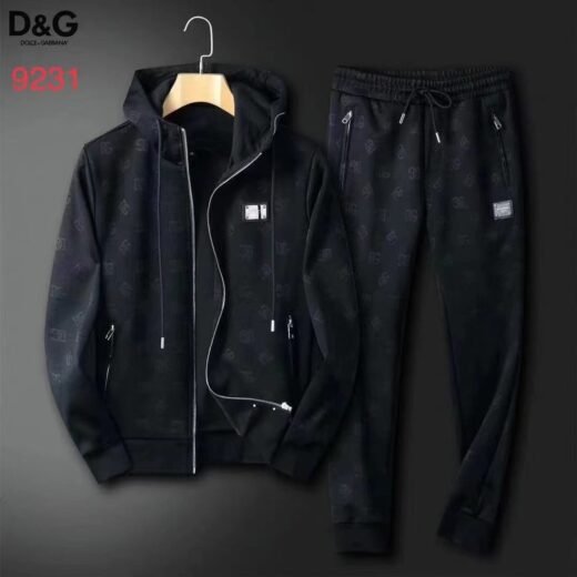 Dolce & Gabbana Survêtement à capuche avec logo DG imprimé sur toute la surface