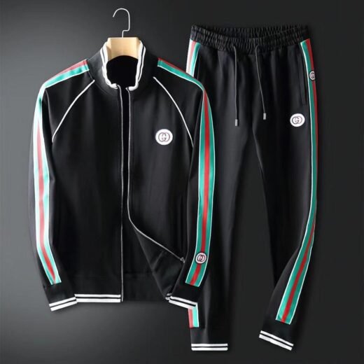 Gucci Survêtement fuselé pour homme avec bordure en sangle
