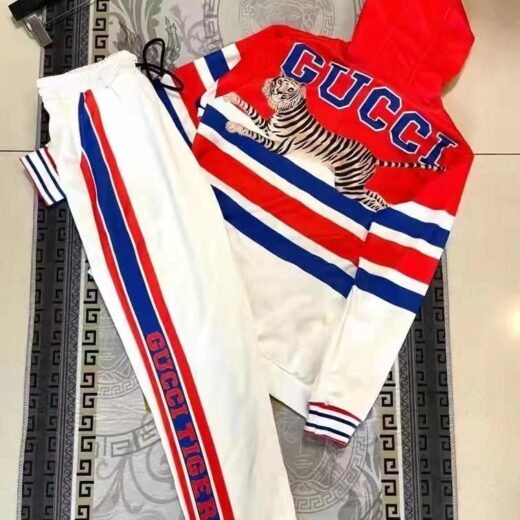 Gucci Survêtements rouges à rayures de qualité supérieure