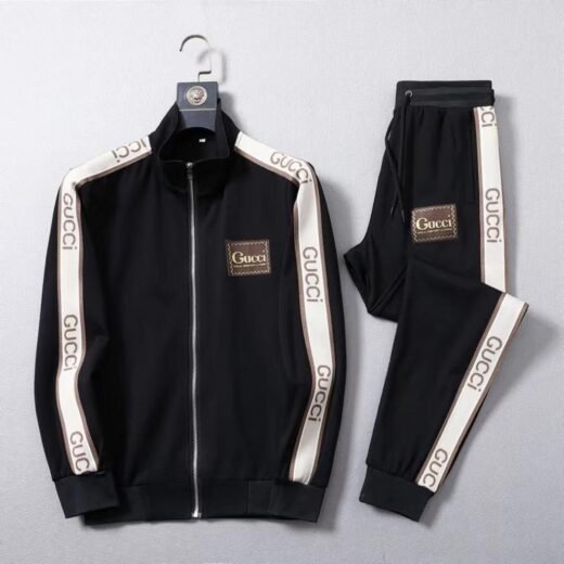 Gucci Survêtement zippé à rayures Gucci entrelacées