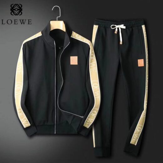 Loewe Survêtement de luxe pour homme avec bande latérale dorée