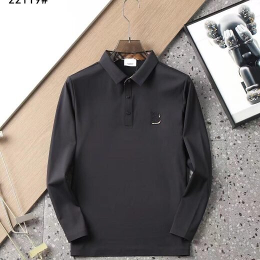 Burberry Polo manches longues premium avec logo B brodé
