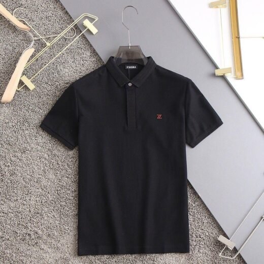 Zegna Polo avec logo Z et bordure contrastée pour homme