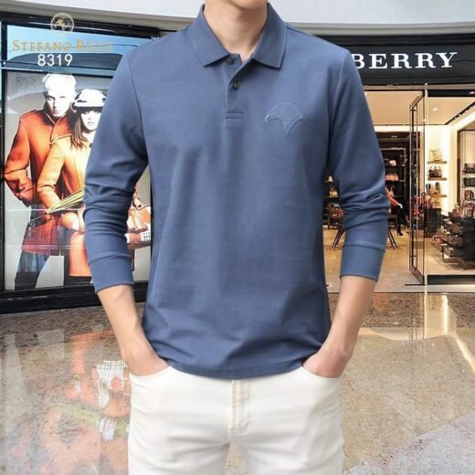 Gucci STEFANO RICCI Polo de luxe à manches longues avec logo aigle pour homme