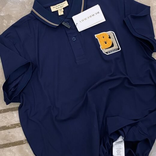 Burberry T-shirt en coton et lycra avec logo B brodé
