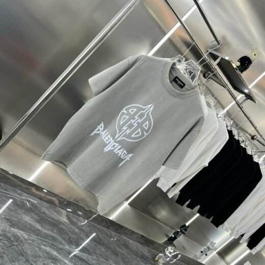 Balenciaga T-shirt oversize avec logo BB FLOW - Gris