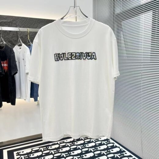 Balenciaga T-shirt manches mi-longues pour homme Master Elegant, blanc