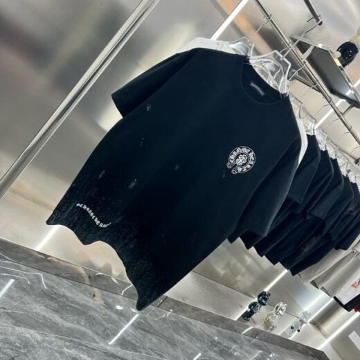Chrome Hearts T-shirt oversize dégradé noir