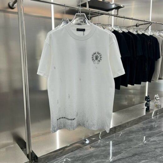 Chrome Hearts T-shirt oversize dégradé blanc