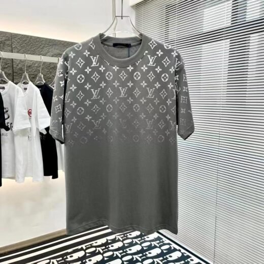 Louis Vuitton T-shirt oversize en coton gris dégradé