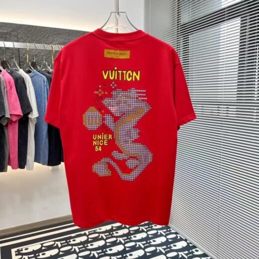 Louis Vuitton T-shirt en coton à manches courtes