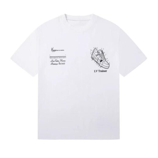 Louis Vuitton T-shirt à épaules tombantes et motif baskets effet logo