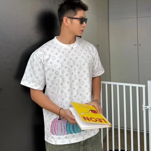 Louis Vuitton T-shirt monogramme velcro blanc/noir/bleu