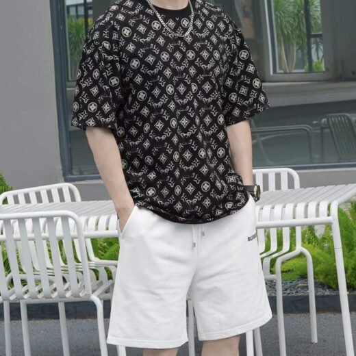 Louis Vuitton T-shirt à épaules tombantes et imprimé monogramme LV