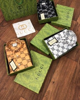 Chemise en coton stretch à imprimé logo pour homme