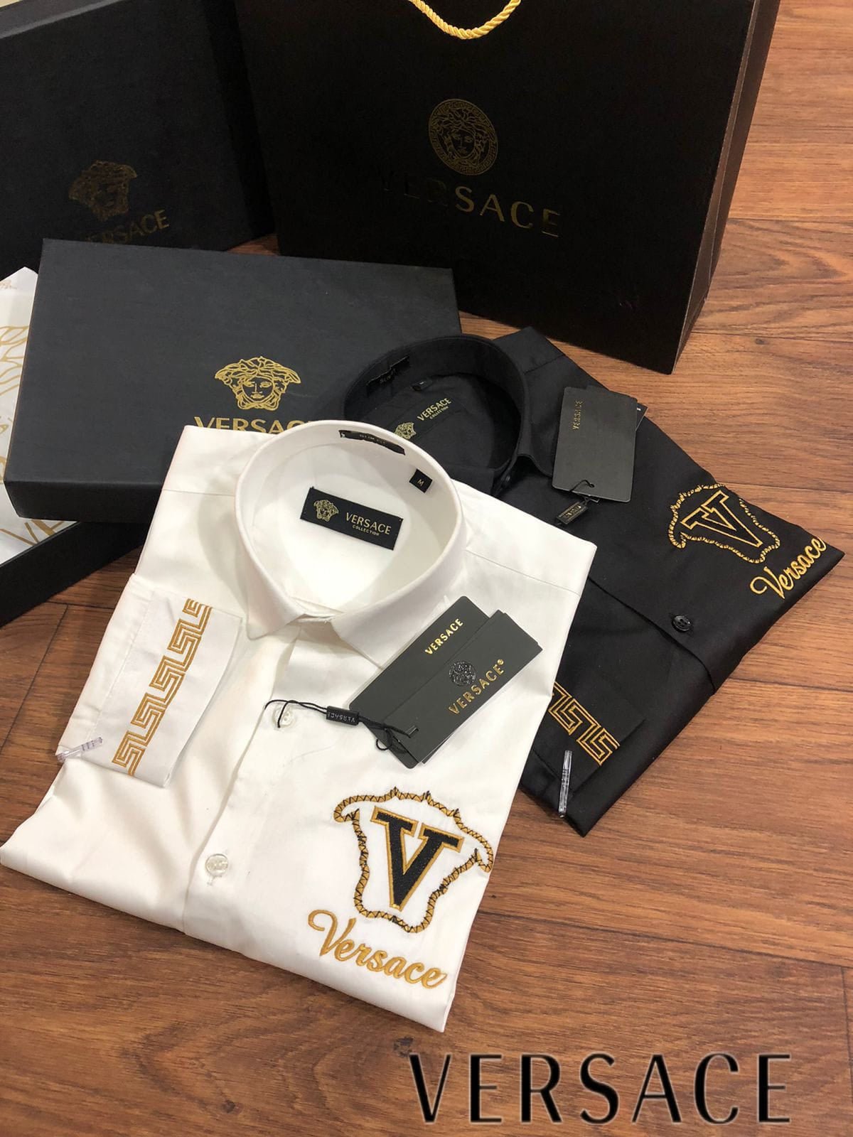 Chemises en coton de marque de luxe pour hommes