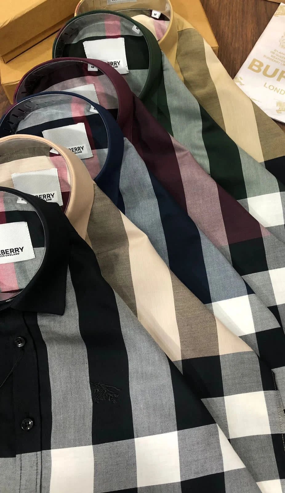 BURBERRY || Chemise de luxe en popeline stretch à carreaux pour homme
