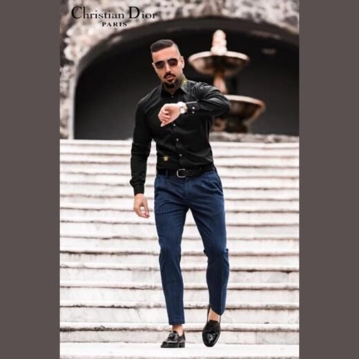 Dior Chemise homme brodée avec logo abeille