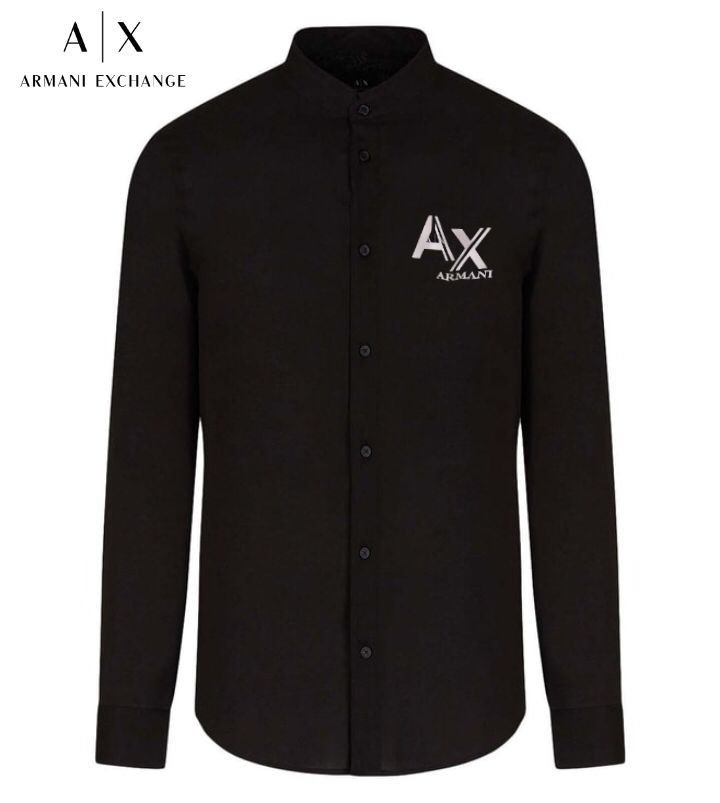 ARM*NI EXCH*NGE || CHEMISE DE LUXE À LOGO ICÔNE A/X, COUPE RÉGULIÈRE