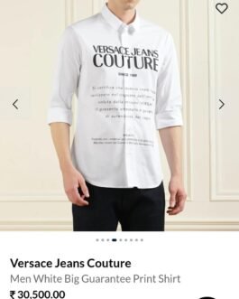 CHEMISE BLANCHE HOMME IMPRIMÉ GRANDE GARANTIE