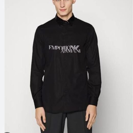 Emporio Armani Chemises à manches longues et imprimé monogramme pour homme