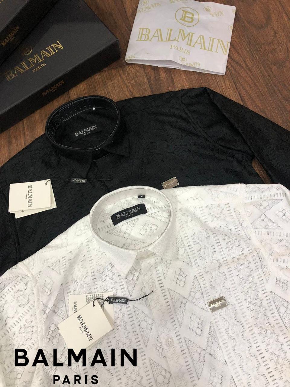 BALMAIN || Chemise hawaïenne à motif Hakoba