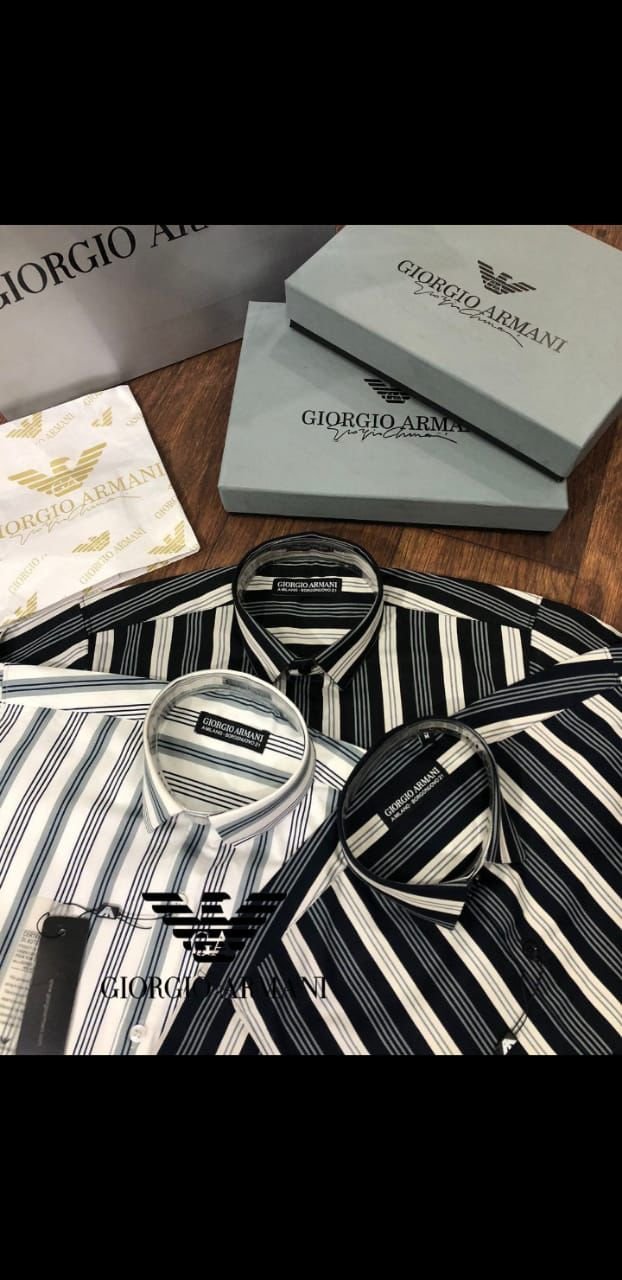 Chemise à manches longues PopStripe nautique haut de gamme