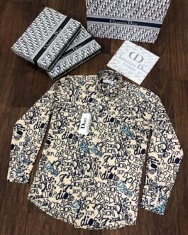 Chemise en coton imprimé haut de gamme pour homme