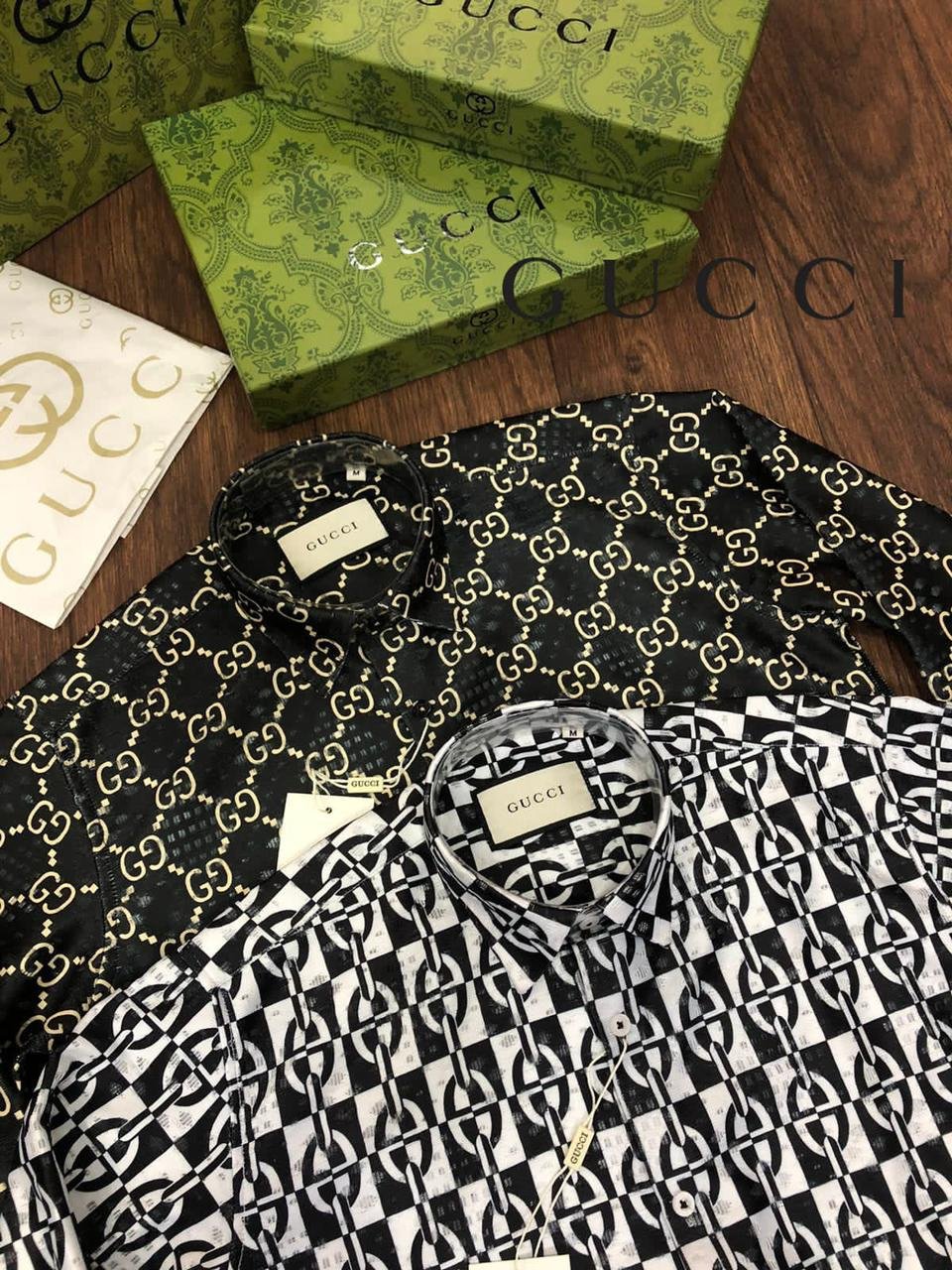 Chemise en coton imprimé haut de gamme pour homme