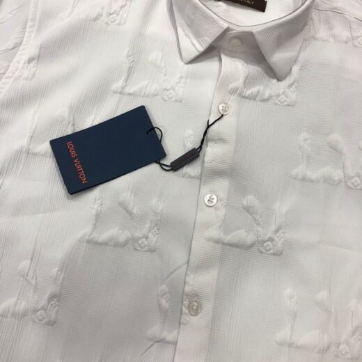 Louis Vuitton Chemise en soie jacquard à manches longues