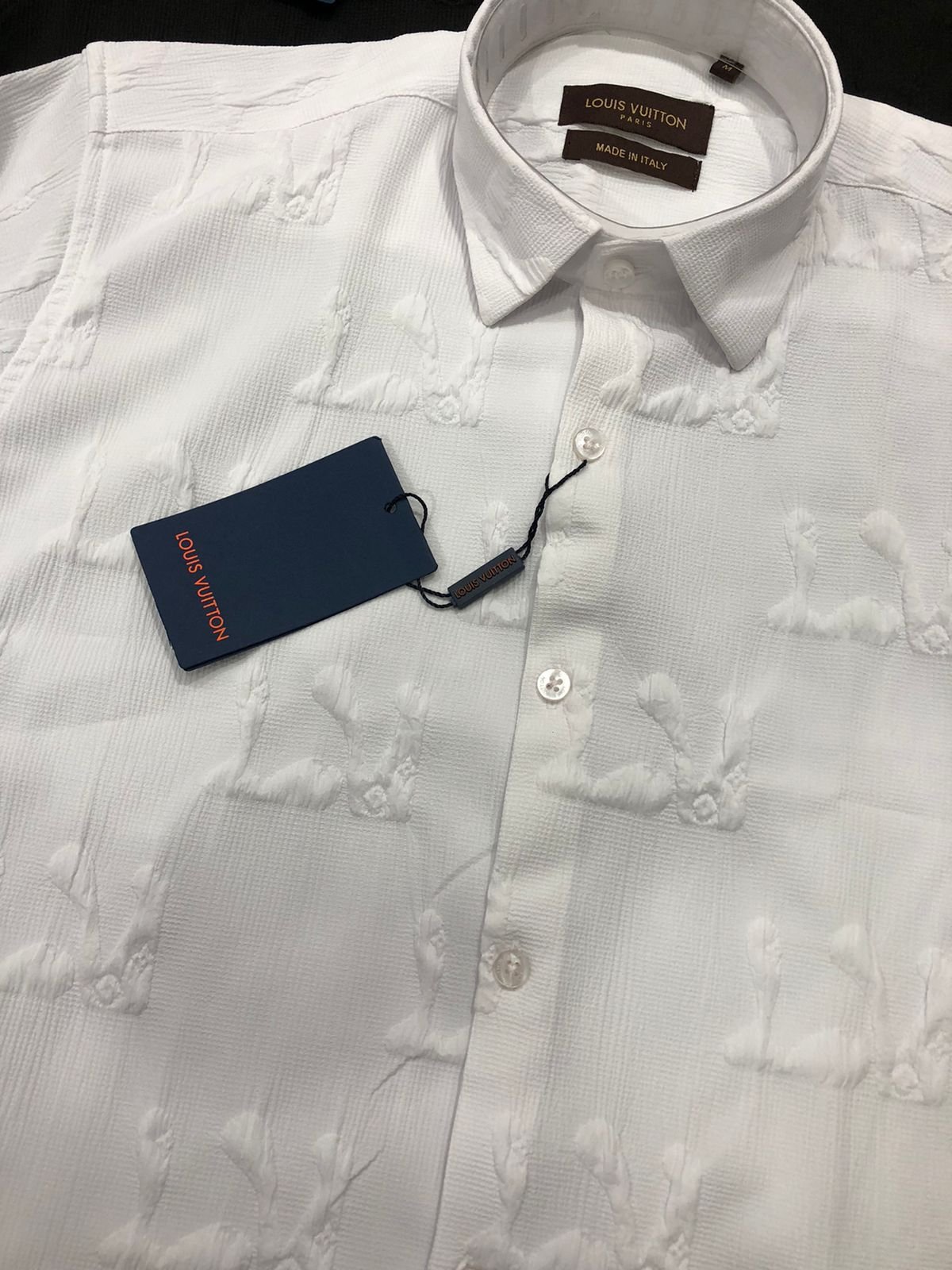 LOUIS VUITTON || Chemise en soie jacquard à manches longues