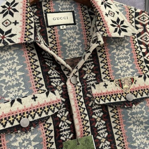 Gucci Veste-chemise à motif de créateur haut de gamme pour homme